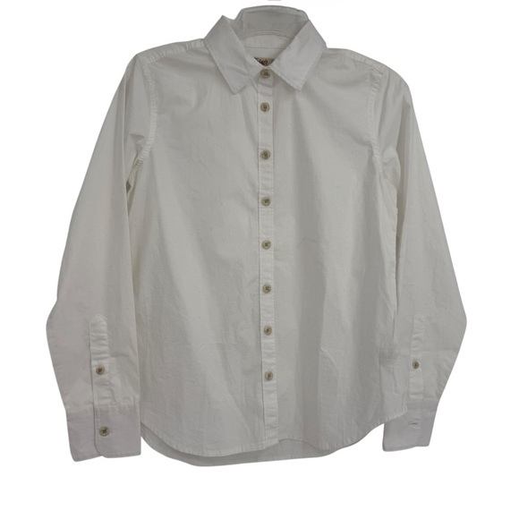 Faherty Shirt Women’s Size XS Top Cotton Button Up Collared White Long Sleeve - Picture 1 of 10